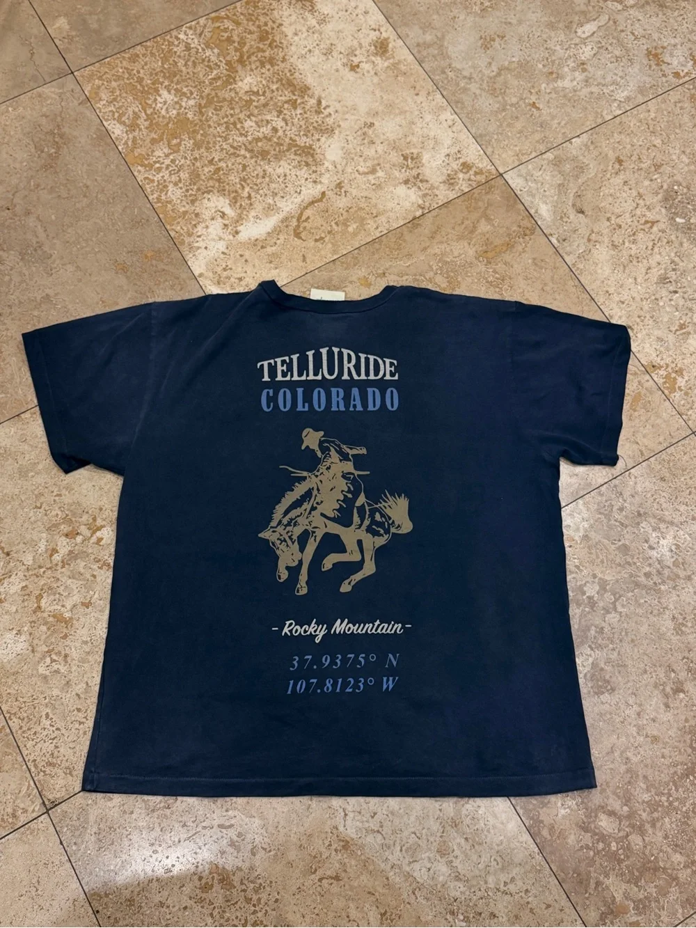 Nick Fouquet Washed Tee with Gold Telluride Print